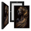 MINI73272 Golden Woman, Framed UV Poster Board