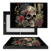 MINI73312 Skull & Roses, Framed UV Poster Board