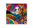 73002-04 Colorful Landscape, Acrylic Glass Art