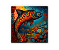 73003-04 Colorful Fish, Acrylic Glass Art