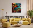 73003-04 Colorful Fish, Acrylic Glass Art