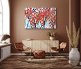 39218 Red Leaves, Acrylic Glass Art