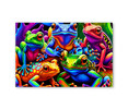 50157 Colorful Frogs, Acrylic Glass Art