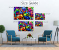 50157 Colorful Frogs, Acrylic Glass Art