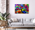 50157 Colorful Frogs, Acrylic Glass Art