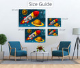 58101 Rocketship, Acrylic Glass Art