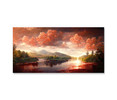 39135-02 Pink Fantasy Lake, Acrylic Glass Art