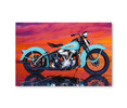 28035 Blue Harley Davidson, Acrylic Glass Art