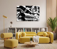 28056 BW Motorcycle Engine, Acrylic Glass Art