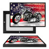 MINI28045 American Motorcycle, Framed UV Poster Board