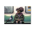 73652 Pigeon Girl, Acrylic Glass Art