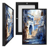 MINI73633 Mediterranean Street, Framed UV Poster Board