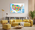 48705 USA Map, Acrylic Glass Art