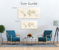 48658-02 World Map, Acrylic Glass Art