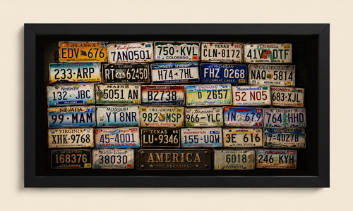 America License Plate Collection