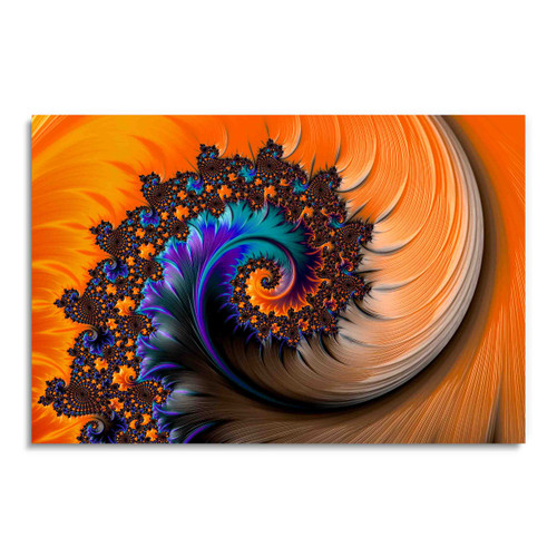 31022 Orange Spiral, Acrylic Glass Art