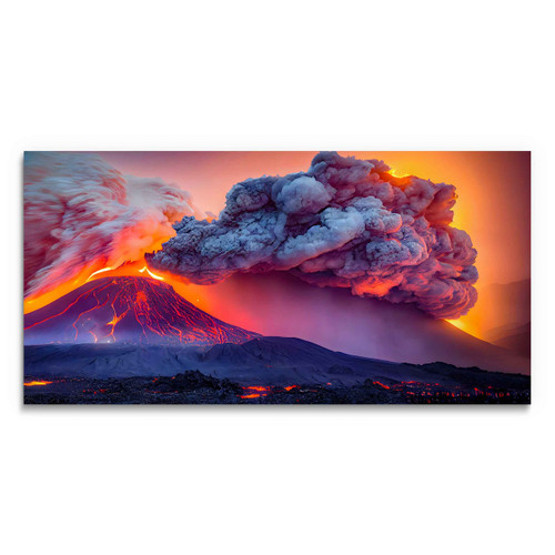 31009 02 Neon Volcanic Eruption, Acrylic Glass Art