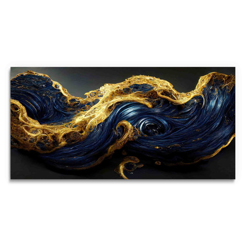 31024 02 Gold and Black, Acrylic Glass Art