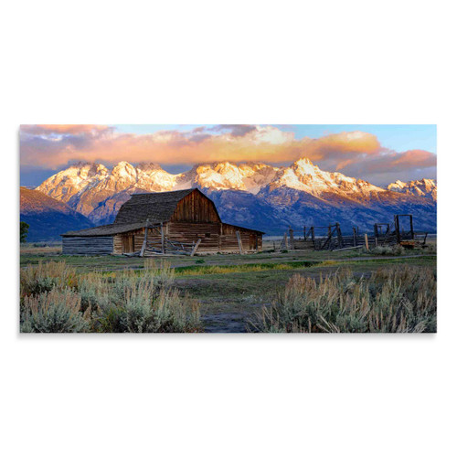 39050 02 Barn Sunset, Acrylic Glass Art