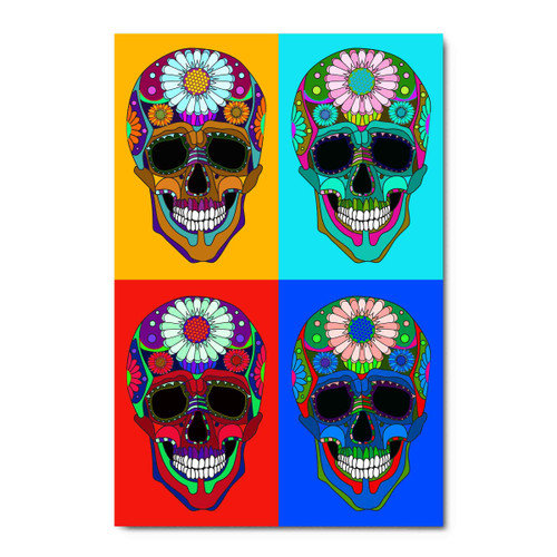 65060 Skull Collage, Acrylic Glass Art