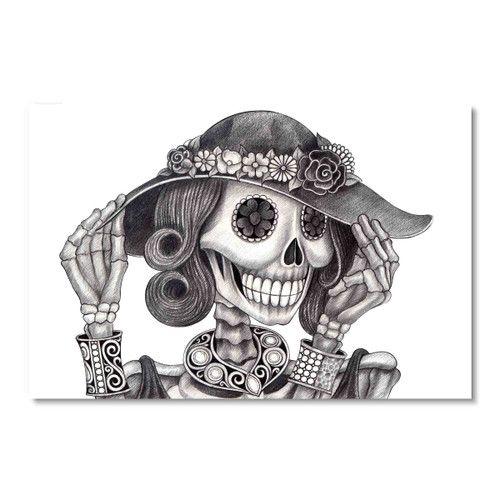 65616 Skelelady, Acrylic Glass Art