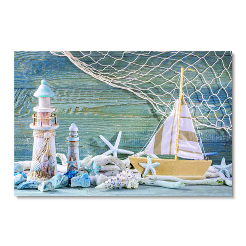 19366 Seashell Scene, Acrylic Glass Art