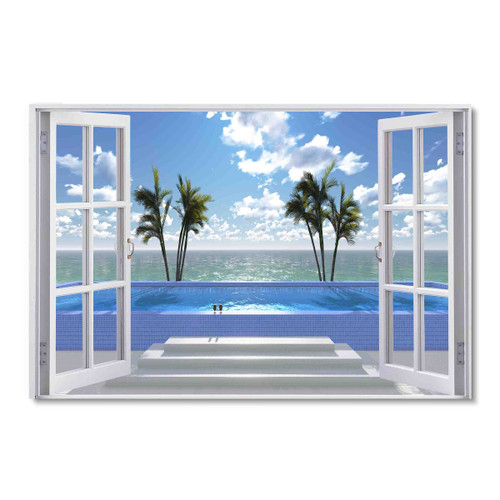 24012 Pool with a View, Acrylic Glass Art