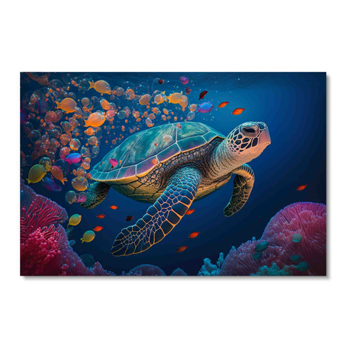 50075 Swimming with the Fishies, Acrylic Glass Art