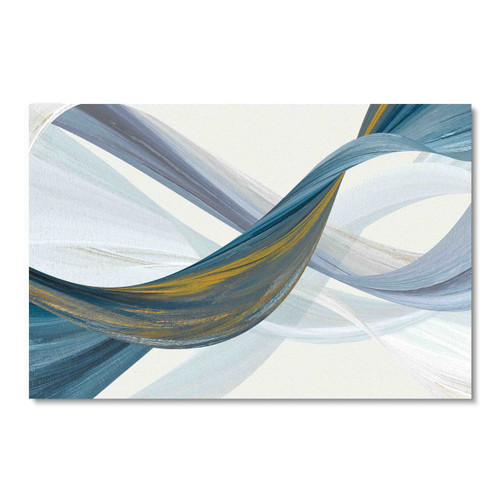 41410 Gold & Blue Wave, Acrylic Glass Art