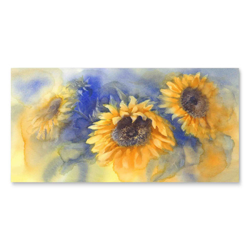 15007 02 Watercolor Sunflowers, Acrylic Glass Art