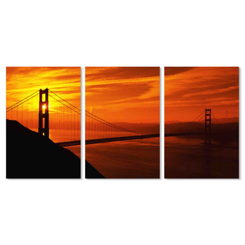 20028-33 Golden Gate Golden Hour, Acrylic Glass Art