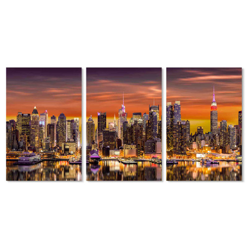 20570-33 New York Sunset, Acrylic Glass Art