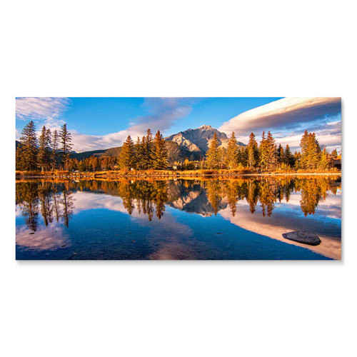 39256 02 Lakeside Camping, Acrylic Glass Art