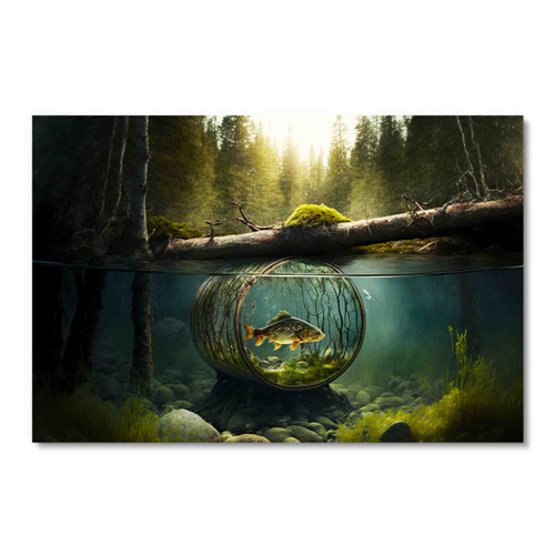 50145 Underwater Terrarium, Acrylic Glass Art