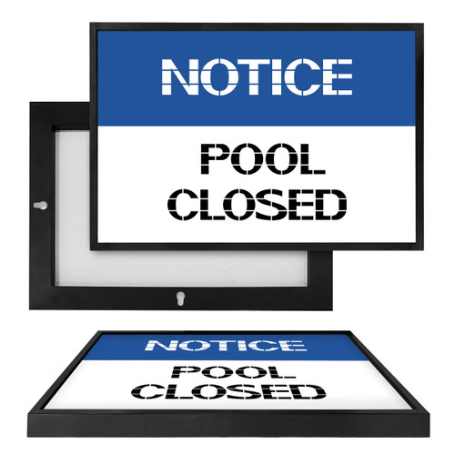 MINI13570 Pool Notice, Framed UV Poster Board