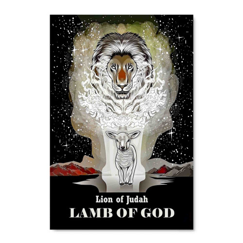 29054 Lion of Judah, Lamb of God, Acrylic Glass Art