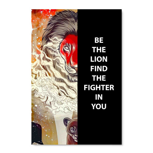 36095 Be The Lion, Acrylic Glass Art