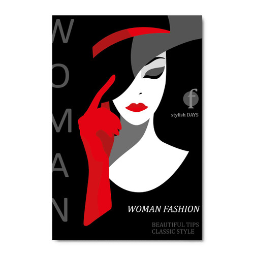 55055 Classy Woman, Acrylic Glass Art