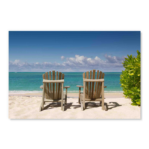 10569 Beach Chairs, Acrylic Glass Art