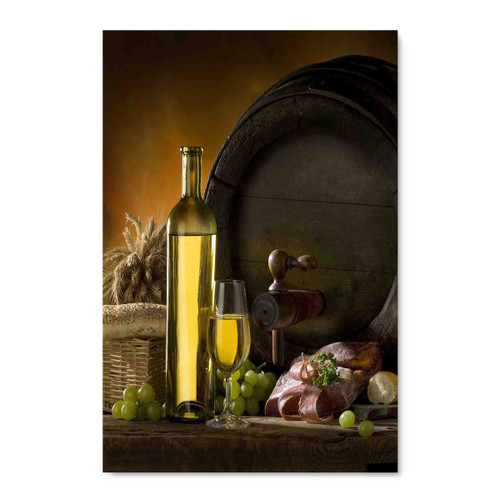 34319 Green Wine Barrel, Acrylic Glass Art