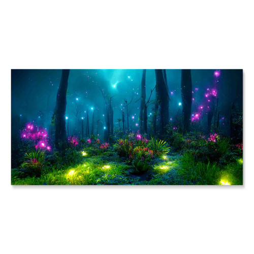 39342 02 Mystical Light Forest, Acrylic Glass Art