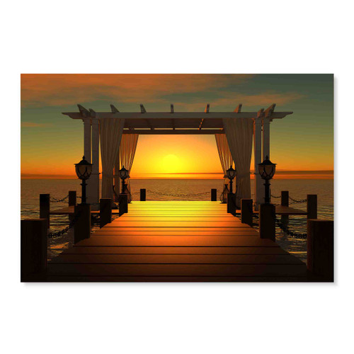 10685 Beach Gazebo, Acrylic Glass Art