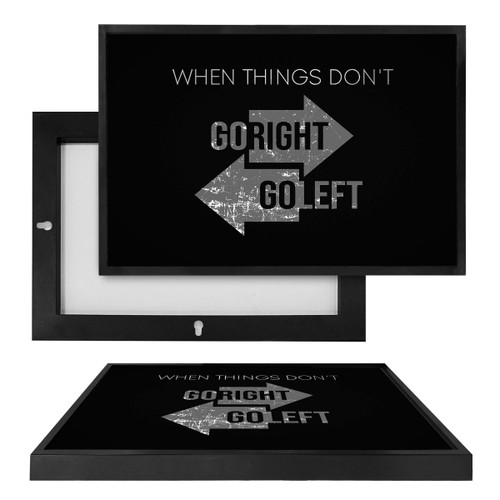 MINI36151 Go Left, Framed UV Poster Board