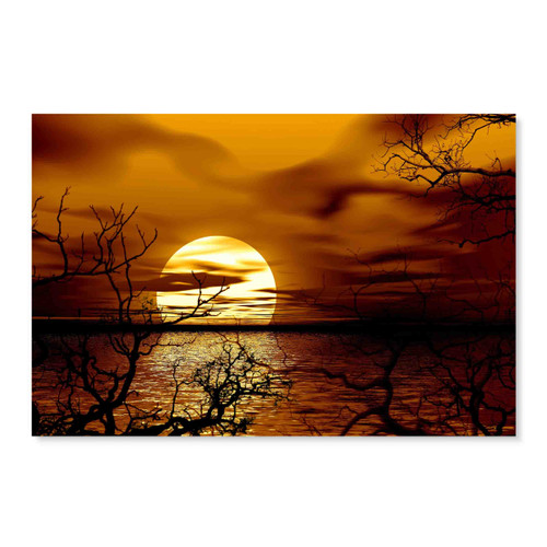 11660 Deep Orange Sunset,  Acrylic Glass Art