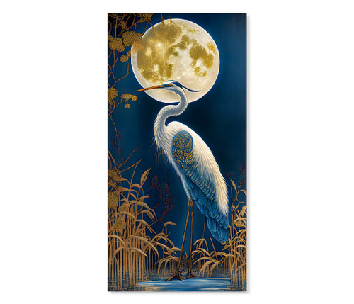 70031 02 Blue Crane, Acrylic Glass Art