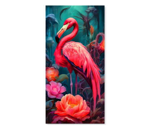 70037 02 Pink Flamingo II, Acrylic Glass Art