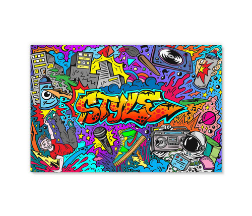 71000 Doodle Style I, Acrylic Glass Art