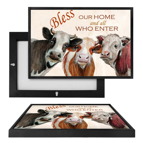 MINI35052 Bless Our Home, Framed UV Poster Board