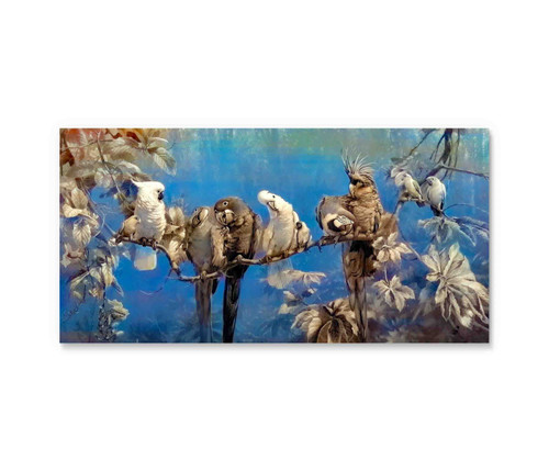 70192-02 Rainforest Birds, Acrylic Glass Art