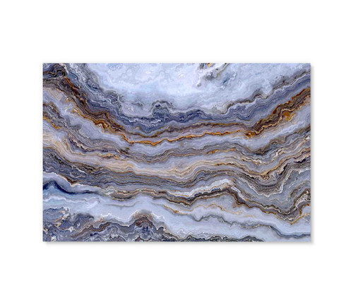 31264 Blue-Grey Mineral Rock, Acrylic Glass Art
